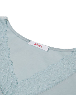 Aimer Long Lace-Trimmed Nightdress