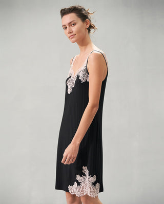 Aimer Lace Wide Shoulder Short Nightgown