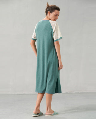 Aimer Short-Sleeve Nightgown with Seaweed Fiber