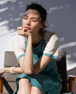 Aimer Short-Sleeve Nightgown with Seaweed Fiber