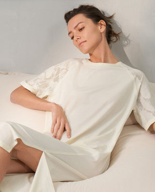 Aimer Short-Sleeve Nightgown with Seaweed Fiber