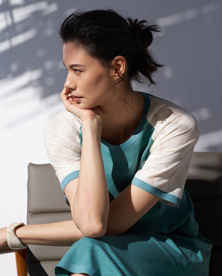 Aimer Short-Sleeve Nightgown with Seaweed Fiber