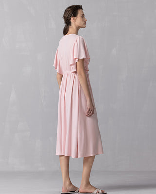 Aimer 25SS Sleeping Beauty Short-Sleeve Nightgown with Built-In Bra