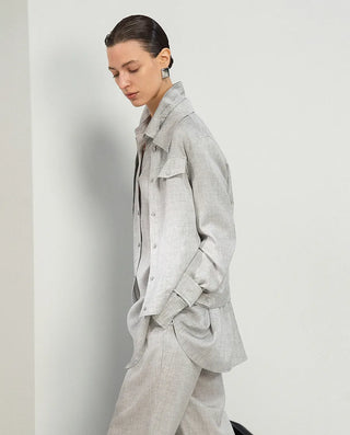 Aimer CHUANG 25SS Silk Printed Long-Sleeve Jacket