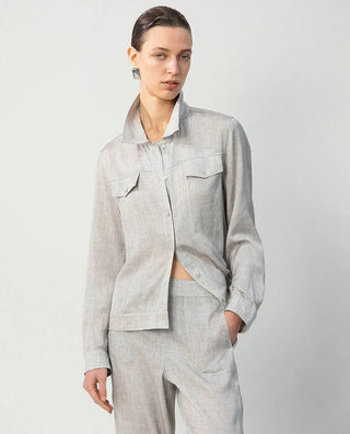 Aimer CHUANG 25SS Silk Printed Long-Sleeve Jacket