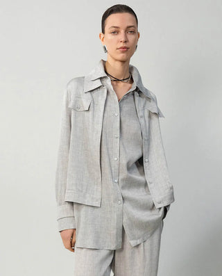 Aimer CHUANG 25SS Silk Printed Long-Sleeve Jacket