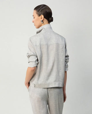 Aimer CHUANG 25SS Silk Printed Long-Sleeve Jacket