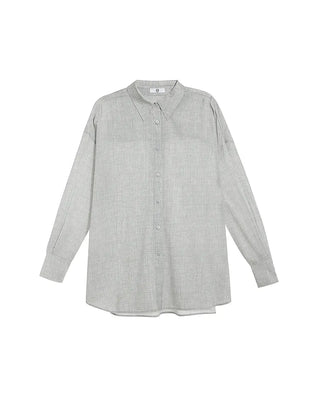 Aimer CHUANG 25SS Silk Printed Oversized Shirt