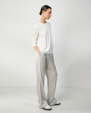 Aimer CHUANG 25SS Silk Printed Straight-Leg Pants