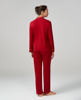 Aimer Long-Sleeve Soft Pajamas Set