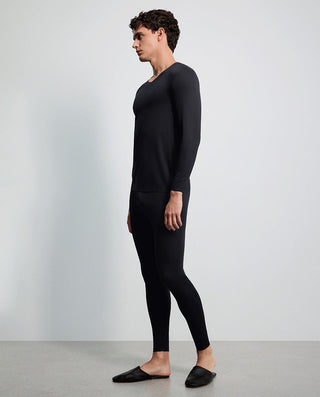 AIMER MEN Seamless V-Neck Long Sleeve Inner Top