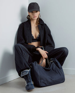 AIMER Denim Wireless Deep V Bra