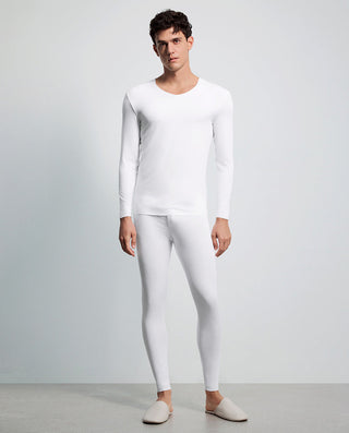 AIMER MEN Seamless V-Neck Long Sleeve Inner Top