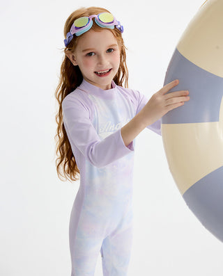AIMER KIDS Long-sleeved One-piece Swimsuit For Girls