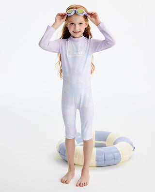 AIMER KIDS Long-sleeved One-piece Swimsuit For Girls