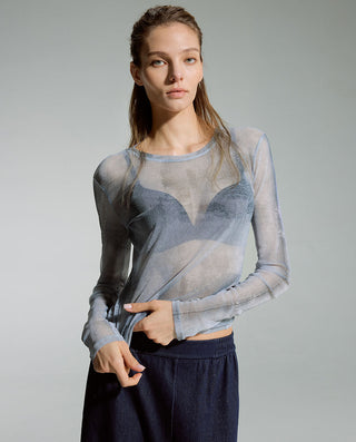 AIMER Crew Neck Long Sleeve Top
