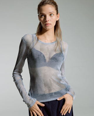 AIMER Crew Neck Long Sleeve Top