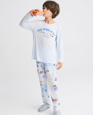 Aimer Kids Milk Fiber Homewear Tops For Boys AK241H111