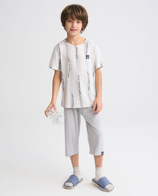Aimer Kids Short-sleeve Tops Homewear Set For Boys Value Set