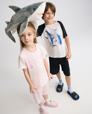 Aimer Kids Short-sleeve Tops Homewear Set For Girls Value Set