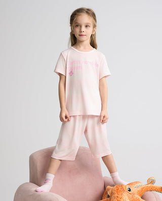 Aimer Kids Short-sleeve Tops Homewear Set For Girls Value Set