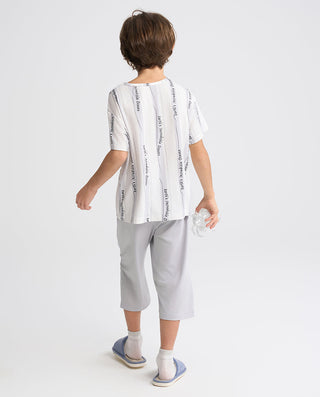 Aimer Kids Short-sleeve Tops Homewear Set For Boys Value Set