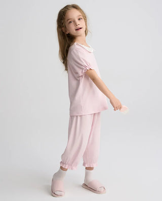 Aimer Kids Short-Sleeved Pullover Pajama Tops