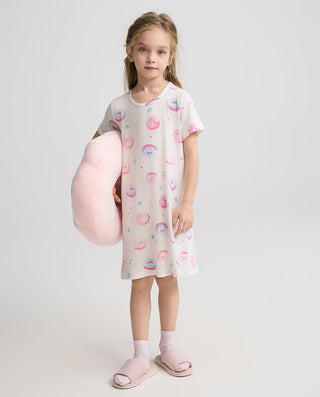 Aimer Kids Short-sleeved Nightdress For Girls