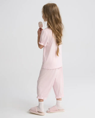 Aimer Kids Short-Sleeved Pullover Pajama Tops