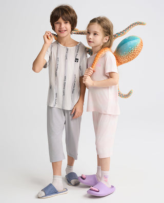 Aimer Kids Short-sleeve Tops Homewear Set For Boys Value Set
