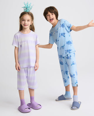 Aimer Kids Short-sleeve Tops Homewear Set For Boys Value Set