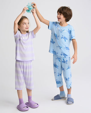 Aimer Kids Short-sleeve Tops Homewear Set For Boys Value Set