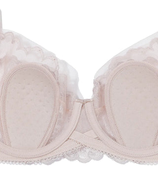 La Clover Floral Ink 3/4 Thin Cup Bra with Cute Bunny Ears