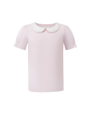 Aimer Kids Short-Sleeved Pullover Pajama Tops