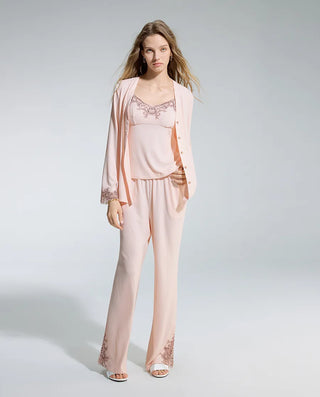Aimer Lace‑Trim Padded‑Cup 3‑Piece Women Loungewear Set AM46D581