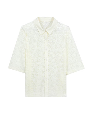 Aimer CHUANG Women Lace Short Sleeves Shirt