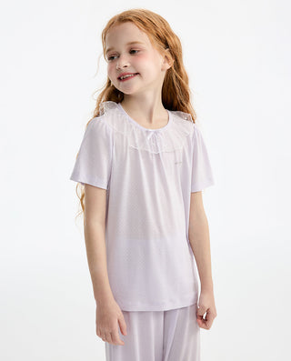 Aimer Kids Girls Short-sleeve Sleepwear
