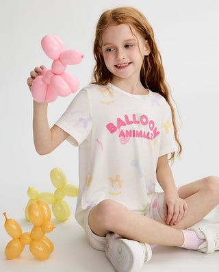 Aimer Kids Short-sleeved Nightdress For Girls