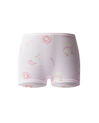 Aimer Kids TrueMilk Fiber Bunny Donut Print Mid Rise Boyshorts  AK123L901