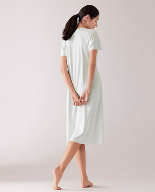 Aimer Short-Sleeve Nightgown with Seaweed Fiber