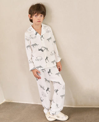 Aimer Kids Long Sleeve Cardigan Loungewear Tops For Unisex AK341E231