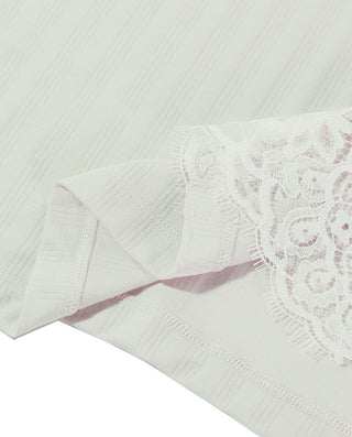 Aimer Lace Wide Shoulder Short Nightgown