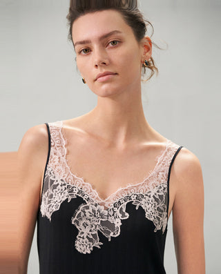 Aimer Lace Wide Shoulder Short Nightgown