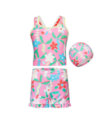 Aimer Kids Surf Flower Bikini Swimwear For Girls