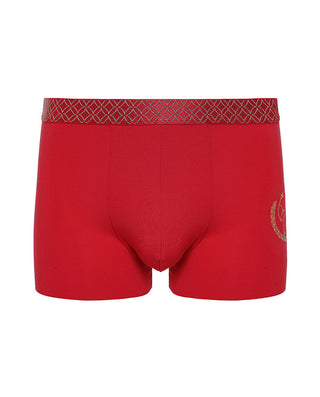 Aimer Men Chinese Zodiac Red Modal Trunks