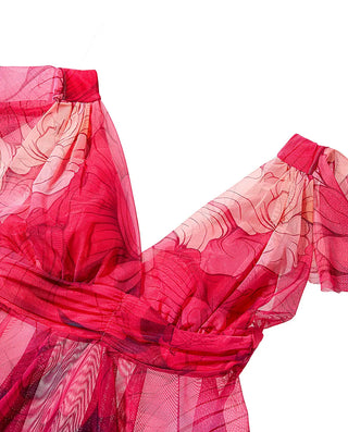 Aimer 2025ss Vintage Floral Print Skirted Bikini 2 Piece Swimwear Set