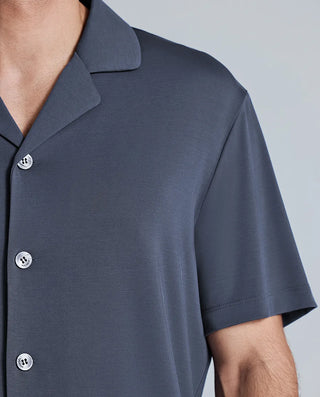 Aimer Men Notch Collar Short Sleeves Lounge Set