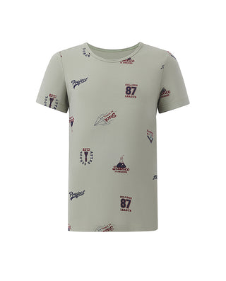 Aimer Kids Cool Feeling Milk Fiber Short-sleeve Homewear Tops For Boys