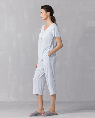 Aimer 25SS Alice Short-Sleeve Built-In Bra Pajama Set