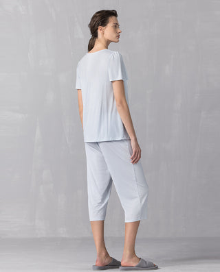 Aimer 25SS Alice Short-Sleeve Built-In Bra Pajama Set